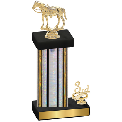 Accented Single Silver Glacier Third Place Horses Trophy