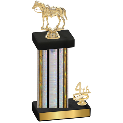 Accented Single Silver Glacier Fourth Place Horses Trophy