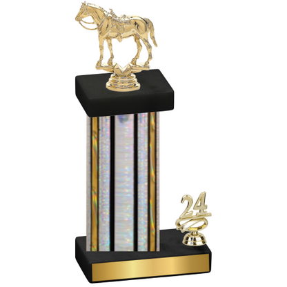 Accented Single Silver Glacier Year Horses Trophy