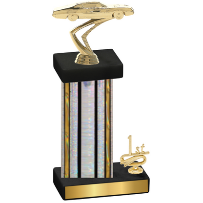 Accented Single Silver Glacier First Place Cars Trophy