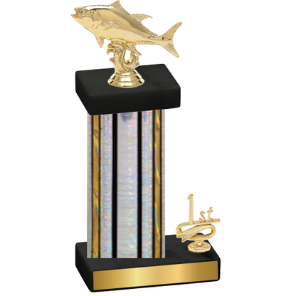 Accented Single Silver Glacier First Place Fishing Trophy