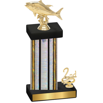 Accented Single Silver Glacier Second Place Fishing Trophy