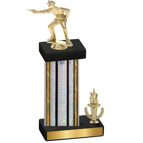Accented Single Silver Glacier Victory Shooter Trophy