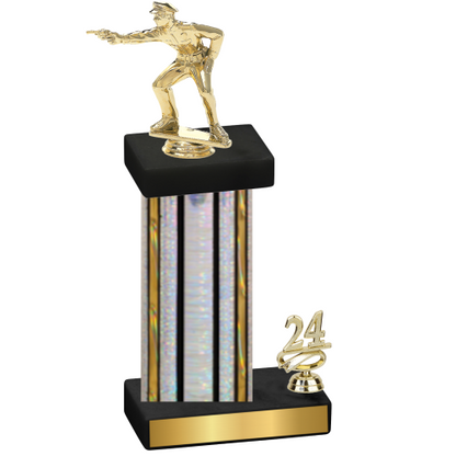 Accented Single Silver Glacier Year Shooter Trophy