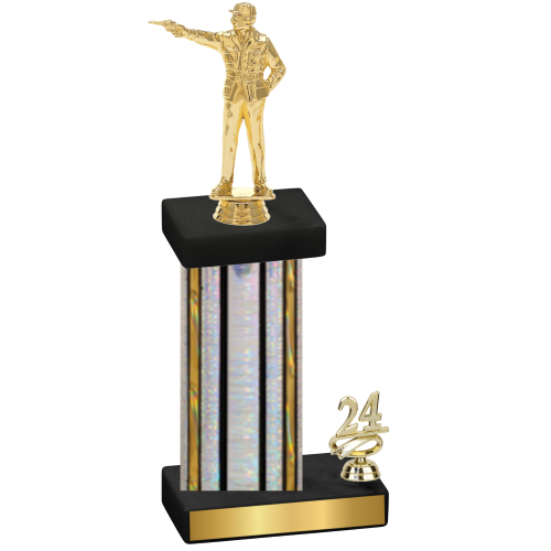 Accented Single Silver Glacier Year Shooter Trophy