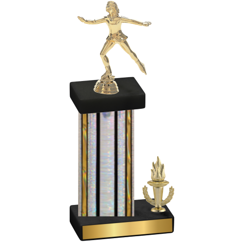 Accented Single Silver Glacier Victory Skater Trophy