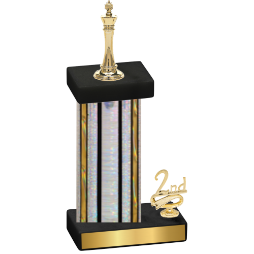 Accented Single Silver Glacier Second Place Chess Trophy