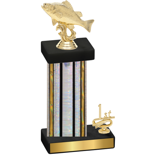 Accented Single Silver Glacier First Place Fishing Trophy