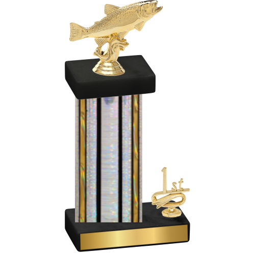 Accented Single Silver Glacier First Place Fishing Trophy