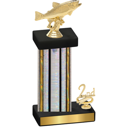 Accented Single Silver Glacier Second Place Fishing Trophy