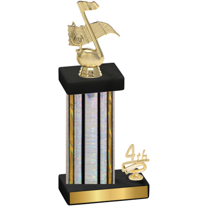 Accented Single Silver Glacier Fourth Place Music Trophy