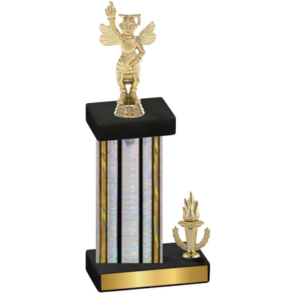 Accented Single Silver Glacier Victory Academics Trophy