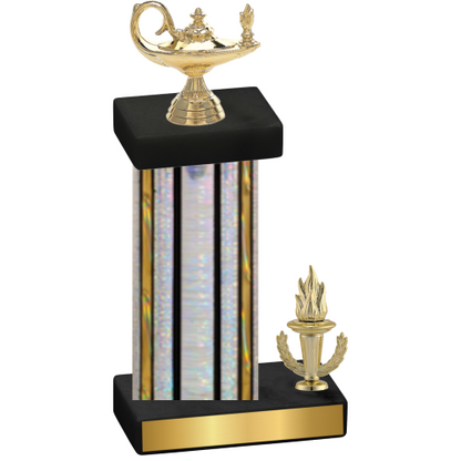 Accented Single Silver Glacier Victory Academics Trophy