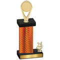 Accented Single Orange Carbon Fiber Year Insert Trophy
