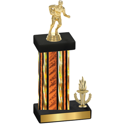 Accented Single Orange Glacier Victory Rugby Trophy