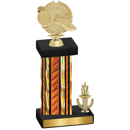 Accented Single Orange Glacier Victory Running Trophy