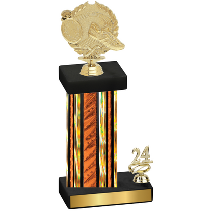 Accented Single Orange Glacier Year Running Trophy