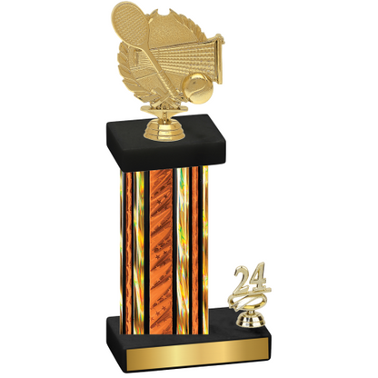 Accented Single Orange Glacier Year Tennis Trophy