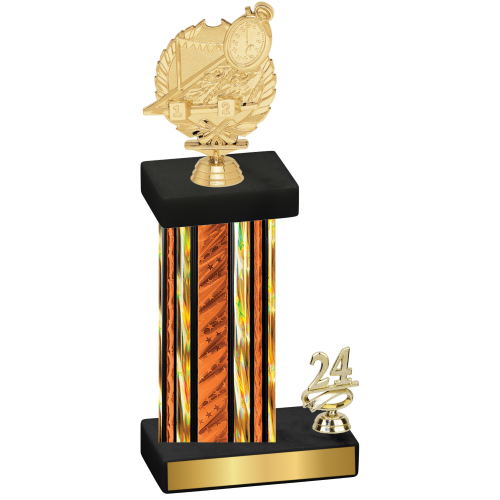 Accented Single Orange Glacier Year Swimming Trophy