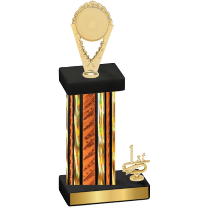 Accented Single Orange Glacier First Place Insert Trophy