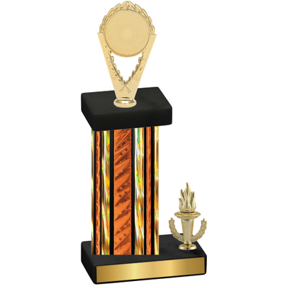 Accented Single Orange Glacier Victory Insert Trophy