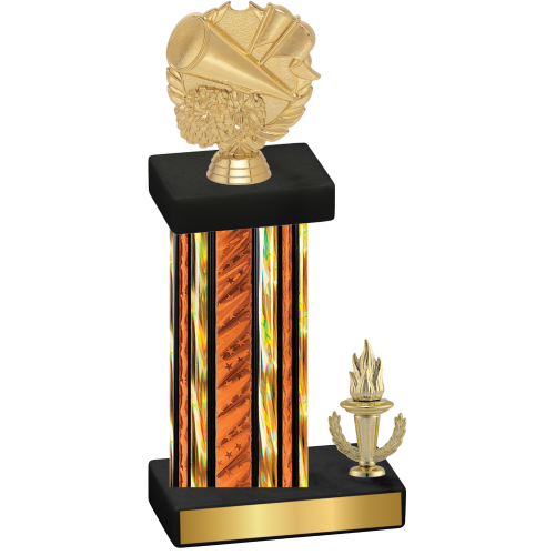 Accented Single Orange Glacier Victory Cheerleading Trophy