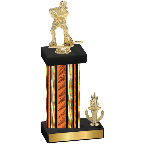 Accented Single Orange Glacier Victory Hockey Trophy