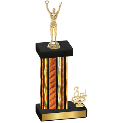 Accented Single Orange Glacier Third Place Victory Trophy