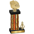 Accented Single Orange Glacier Victory Basketball Trophy
