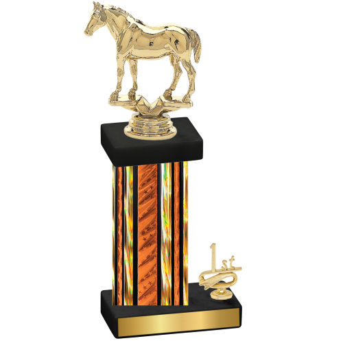 Accented Single Orange Glacier First Place Horses Trophy