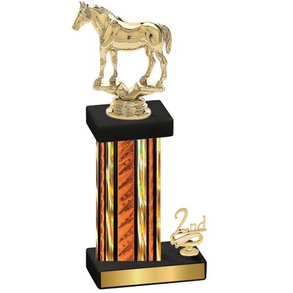 Accented Single Orange Glacier Second Place Horses Trophy