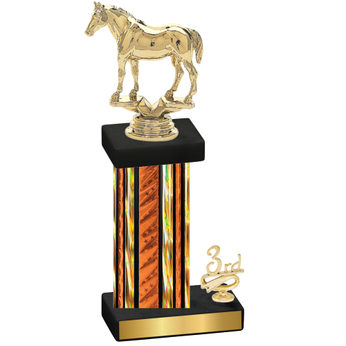 Accented Single Orange Glacier Third Place Horses Trophy