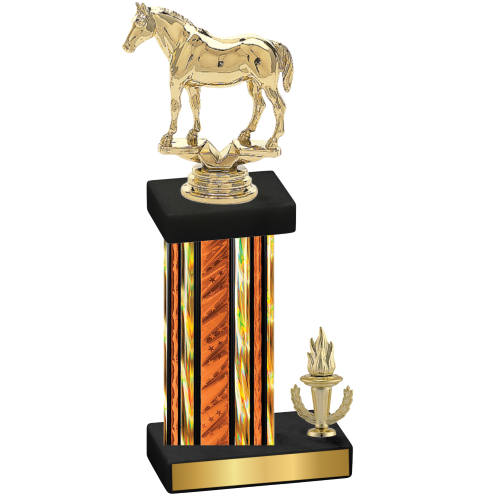 Accented Single Orange Glacier Victory Horses Trophy