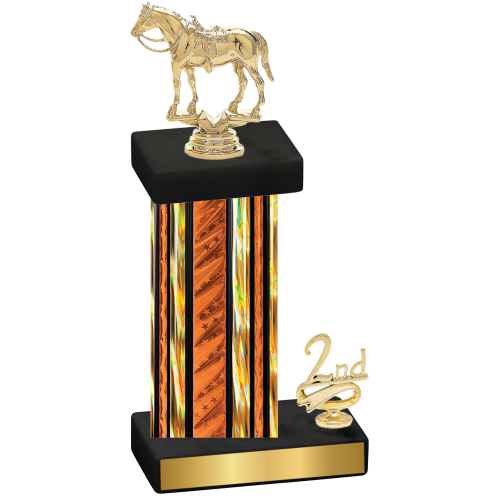 Accented Single Orange Glacier Second Place Horses Trophy