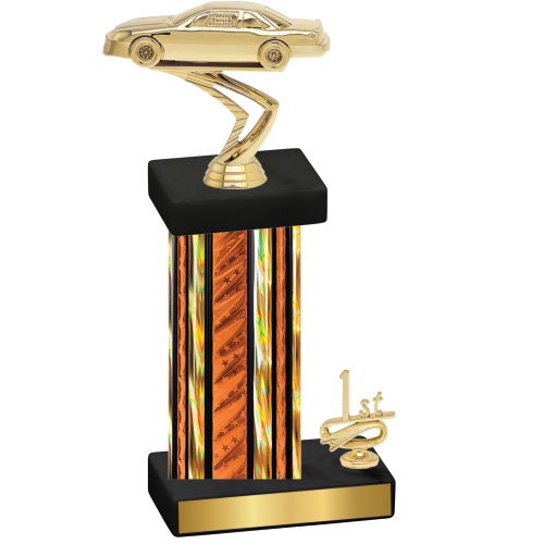 Accented Single Orange Glacier First Place Cars Trophy