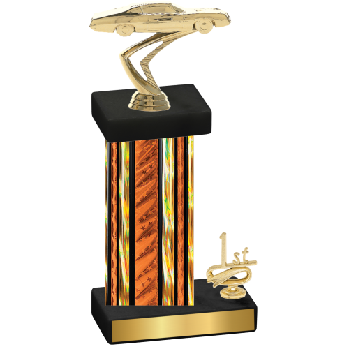 Accented Single Orange Glacier First Place Cars Trophy