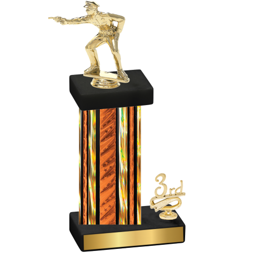 Accented Single Orange Glacier Third Place Shooter Trophy