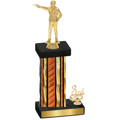 Accented Single Orange Glacier Third Place Shooter Trophy