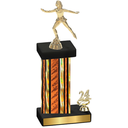 Accented Single Orange Glacier Year Skater Trophy