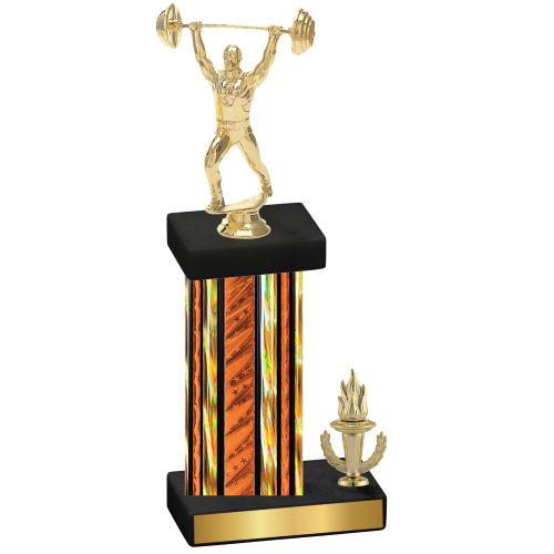 Accented Single Orange Glacier Victory Weights Trophy