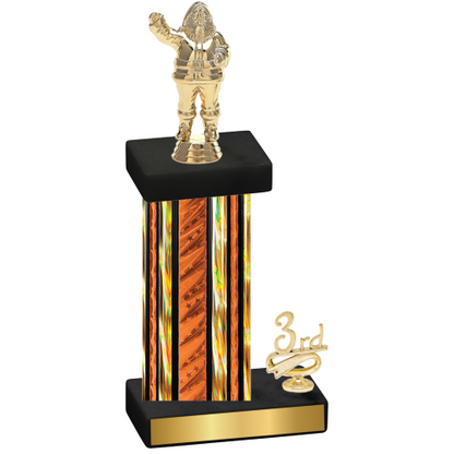 Accented Single Orange Glacier Third Place Holiday Trophy