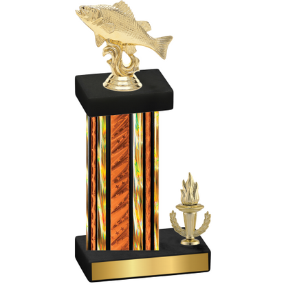 Accented Single Orange Glacier Victory Fishing Trophy