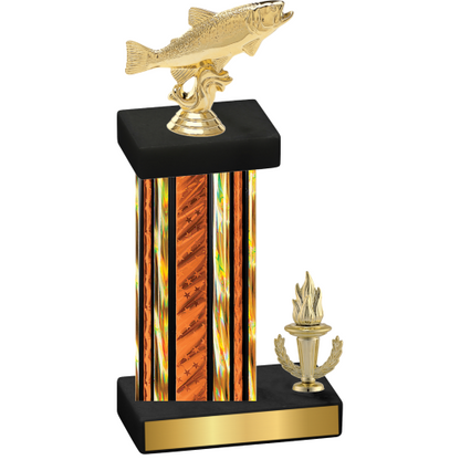 Accented Single Orange Glacier Victory Fishing Trophy