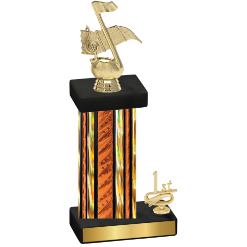 Accented Single Orange Glacier First Place Music Trophy