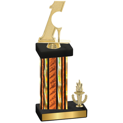 Accented Single Orange Glacier Victory Golf Trophy