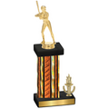 Accented Single Orange Glacier Victory Softball Trophy