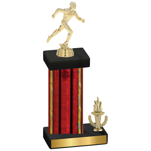 Accented Single Red Glacier Victory Running Trophy