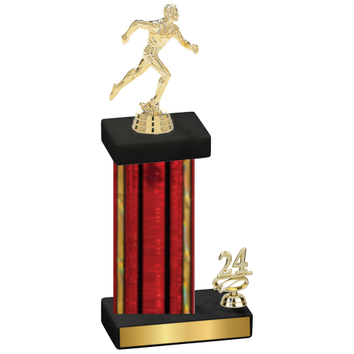 Accented Single Red Glacier Year Running Trophy