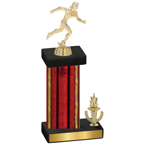 Accented Single Red Glacier Victory Running Trophy