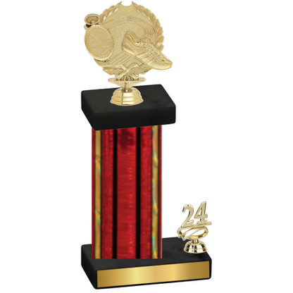 Accented Single Red Glacier Year Running Trophy